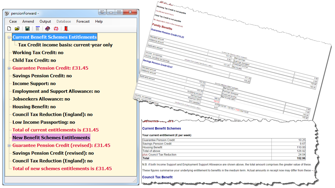 pensionForward Reports