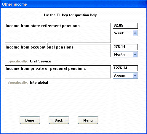 FINTAL dialogue screen